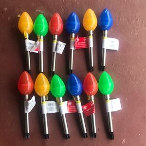 Christmas bulb solar stake lights